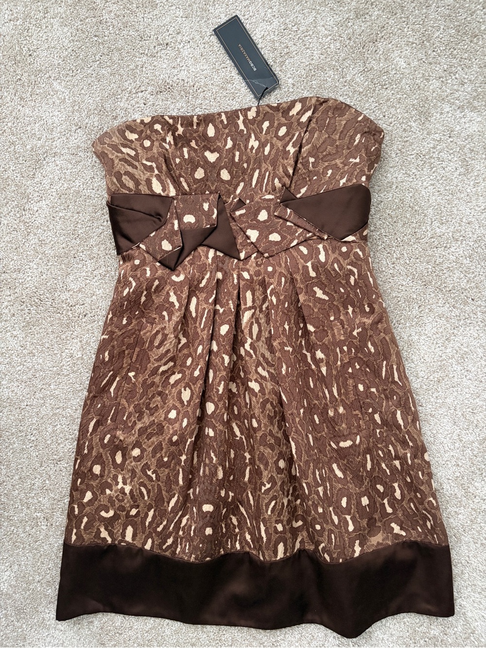 BCBG MAXAZRIA leopard cocktail dress NWT sz 2